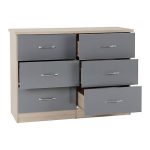 Grey 6 Drawer Chest of Drawer - Image 2