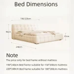 Box Channeled Boucle Bed Frame - Image 3