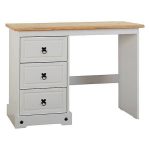 White 3 Drawers Corona Dressing Table