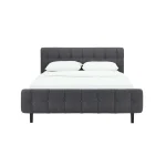 Fabric Upholstered Tufted Bed