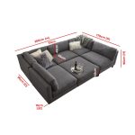Modular Sectional Sofa With Ottoman - Image 6