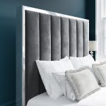 Velvet Double Ottoman Bed with Tall Headboard - Image 3