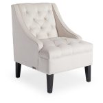 Ivory Velvet Tufted Accent Chair - Image 2