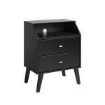 2-Drawers Night Stand in White