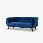 Flared Arm Tufted Velvet 3 Seater Sofa - Image 3