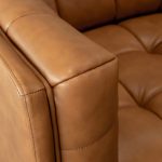 Ardrie PVC Faux Leather Flared Arm Sofa - Image 3