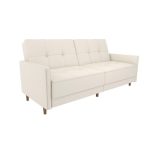 Benitez Twin Faux Leather Tufted Back Sofa - Image 2