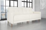 Benitez Twin Faux Leather Tufted Back Sofa - Image 3