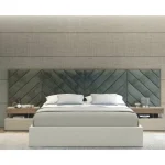 Cross Lines Tufted WallPanel Headboard Bed - Image 2