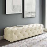 Button Tufted Entryway Bench