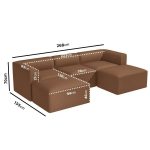 Large 4 Seater Modular U-Shaped Sofa - Image 2