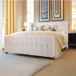 Fabric Upholstered Button Tufted Bed - Image 2