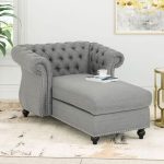 Tufted Rolled Arms Chaise Lounge