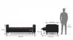 Felicity 3 Seater Click Clack Sofa cum Bed - Image 6
