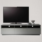 Gray High Gloss Contemporary TV Stand