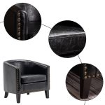 Home Modern Leather Accent Chair - Image 6