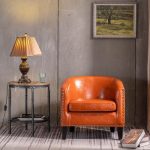 Home Modern Leather Accent Chair - Image 8