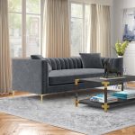Jacqueline Velvet Square Arm 3 Seater Sofa - Image 5