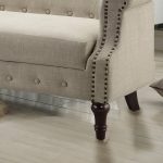 Khalifa Linen Rolled Arm Loveseat - Image 2