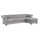 Chesterfield 4-Seat Sofa and Chaise - Image 4