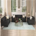 Polyester-blend 3 Pieces Sofa Set