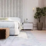 Vertical Channel Wall Panel Headboard Bed - Image 3