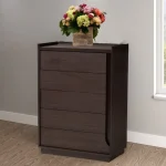 Queen Brown Finished 5-Drawer Chest