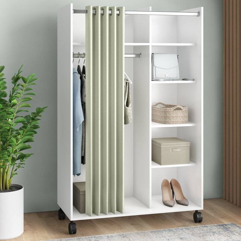 WesMobileCurtainStorageCenterArmoire.jpg Wes Storage Center Armoire - Image 1