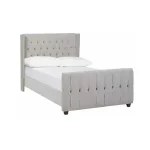 Fabric Upholstered Button Tufted Bed