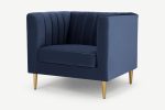 Amicie Channel Tufted Velvet Arm Chair - Image 6