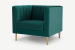 Amicie Channel Tufted Velvet Arm Chair - Image 4