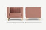 Amicie Channel Tufted Velvet Arm Chair - Image 3