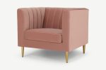 Amicie Channel Tufted Velvet Arm Chair - Image 2