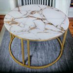 Center Table White and Golden Color