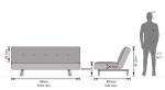Felicity 3 Seater Click Clack Sofa cum Bed - Image 7