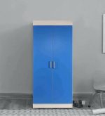 2 Door Wardrobe in White & Blue Finish - Image 2