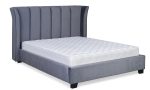 Curved Velvet Upholstered Bed - Image 3