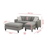 Howa Wide Sectional with Ottoman - Image 3