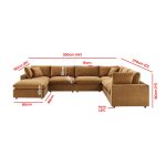 Fabric Upholstered Sectional Sofa - Image 6