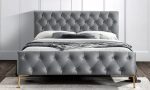 Tufted Low Profile Bed Velvet Bed - Image 3