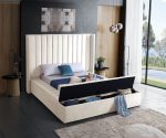 Channel tufting / storage velvet king bed - Image 3