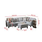 Zahra 6-piece Sofa Sectional with Ottoman - Image 3