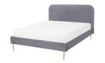 Velvet Upholstered Bed - Image 2