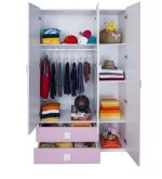 Three Door Wardrobe with Two Drawers - Image 3